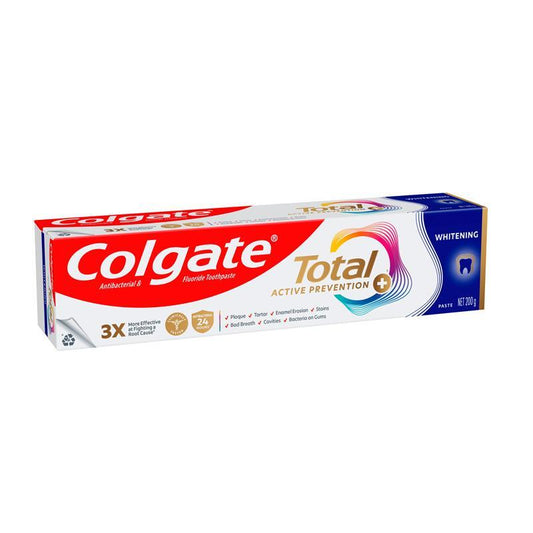 Colgate Total Active Prevention Whitening Toothpaste 200g - Advanced Stain Removal - Auzzi Store