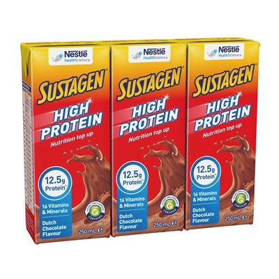 Sustagen Ready to Drink Multipack Dutch Chocolate 3 x 250ml - Nutritional Boost