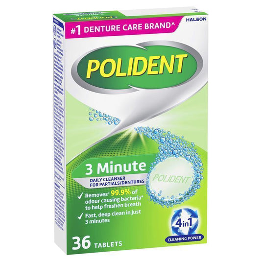 Polident Denture Cleanser Fresh Active Tablets - 36 Pack-Auzzi Store