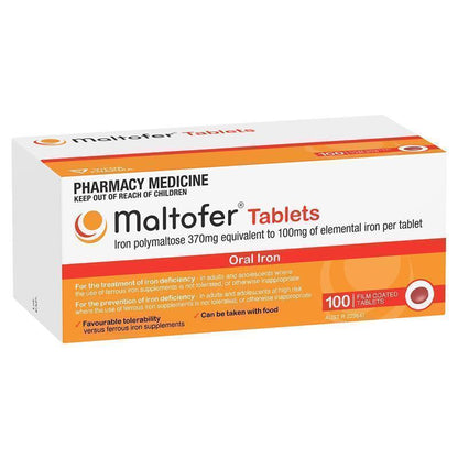Maltofer Oral Iron Supplement 100mg Polymaltose - 100 Tablets