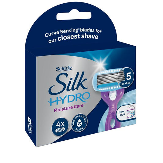 Schick Hydro Silk 4-Pack Shave Refills – 5-Curve Hydrating Blades with Shea Butter – view 2