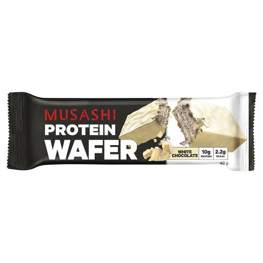 Musashi Protein Wafer White Chocolate 40g - Crispy Protein Snack