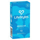 LifeStyles Regular Condoms 10 Pack – Natural Latex, Lubricated, Comfort Fit