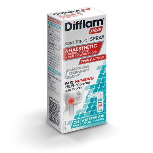 Difflam Plus Sore Throat Anaesthetic Spray Watermelon 30ml - Fast Relief - Auzzi Store
