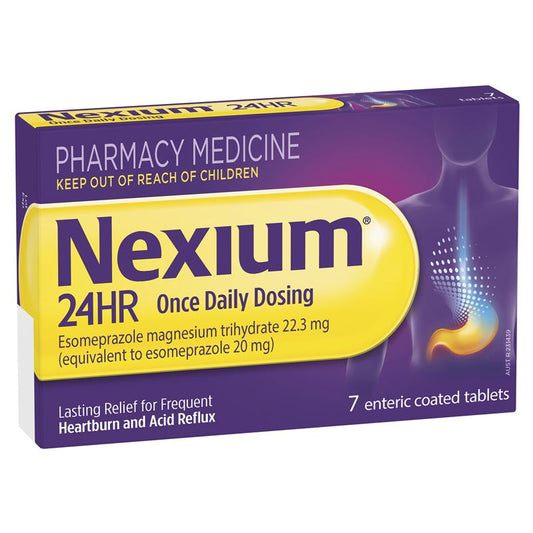 Nexium 24HR 20mg Tablets - 7 Enteric Coated Tablets for Heartburn Relief-Auzzi Store