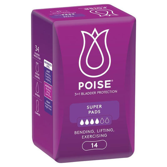 Poise Pads Super - 14 Pack for Discreet Bladder Protection-Auzzi Store