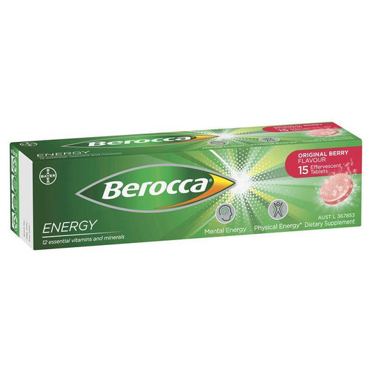 Berocca Energy Original Berry 15 Effervescent Tablets - Energize Your Life