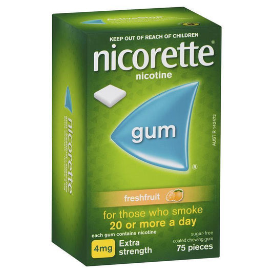 Nicorette Gum 4mg Fresh Fruit - 75 Pieces