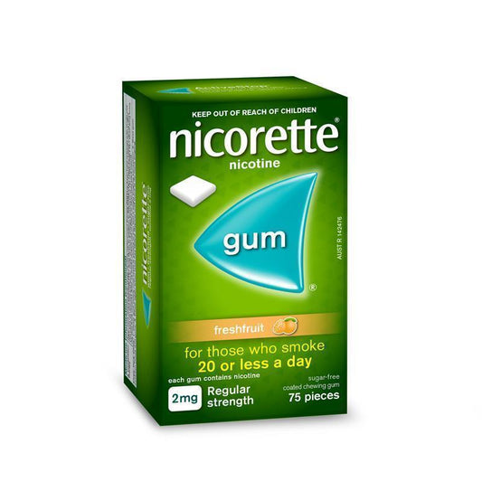 Nicorette Gum 2mg Fresh Fruit - 75 Sugar-Free Pieces