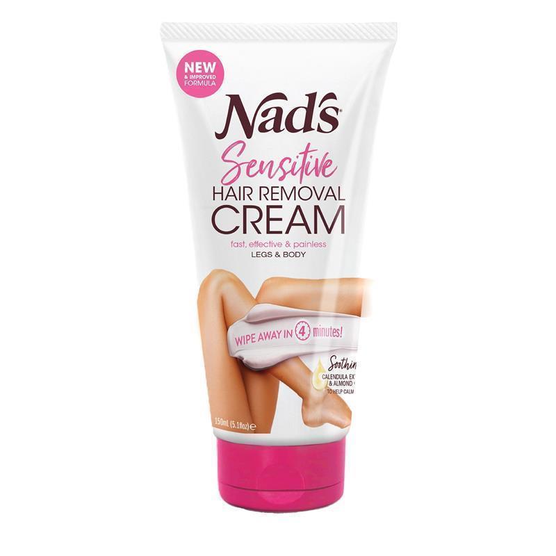 Nad's Sensitive Hair Removal Cream 150ml – Natural Ingredients, PETA Certified