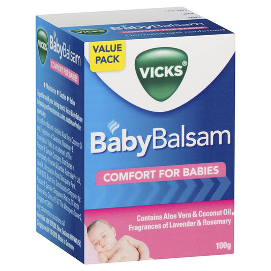 Vicks BabyBalsam Decongestant Rub - 100g for Soothing Relief - Auzzi Store