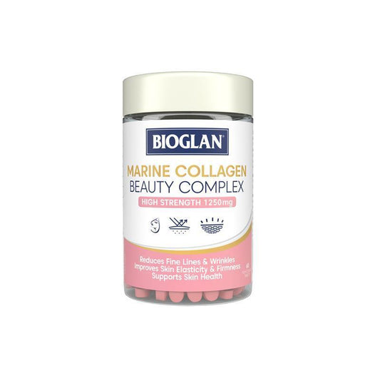 Bioglan Marine Collagen Tablets - 60 Count with Vitamin C & Zinc