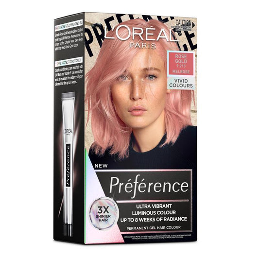 L'Oreal Paris Preference Vivids Permanent Hair Colour 9.213 Melrose (Rose Gold) - High Impact Colour
