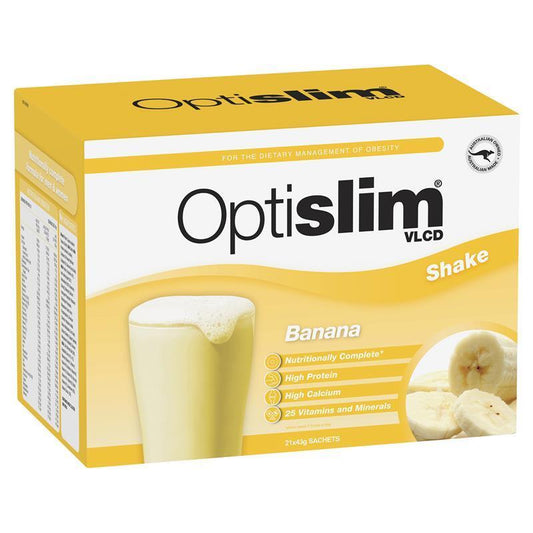 Optislim VLCD Meal Replacement Shake Banana - 21x43g Sachets-Auzzi Store