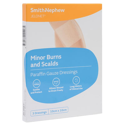 Jelonet 10cm x 10cm 3 Pack - Paraffin Gauze Dressings