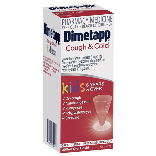 Dimetapp Cough and Cold Relief 200mL - Sugar Free Grape Flavor-Auzzi Store