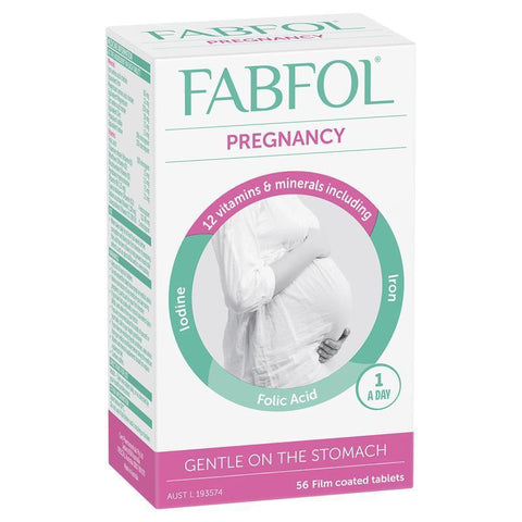 Fabfol Prenatal Vitamins with Folic Acid, Iron, Iodine - 56 Tablets - Auzzistore