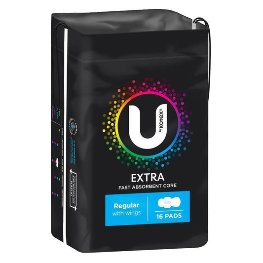 U by Kotex Extra Pads Wing Regular - 16 Pack-Auzzi Store