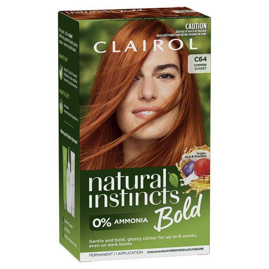 Clairol Natural Instincts Bold Copper Sunset Permanent Hair Colour - 180g