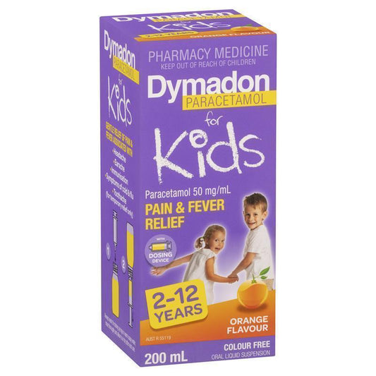 Dymadon for Kids Orange 200mL - Gentle Pain & Fever Relief for Ages 2-12-Auzzi Store