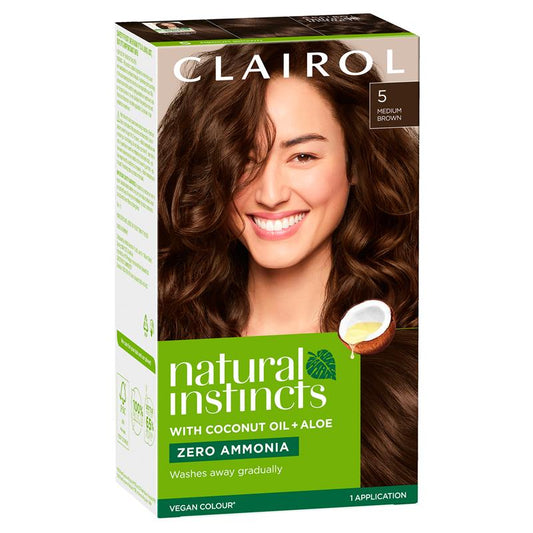 Natural Instincts 5 Hazelnut, Medium Brown Semi Permanent Hair Colour 60ml - Beautifully Natural - Auzzi Store
