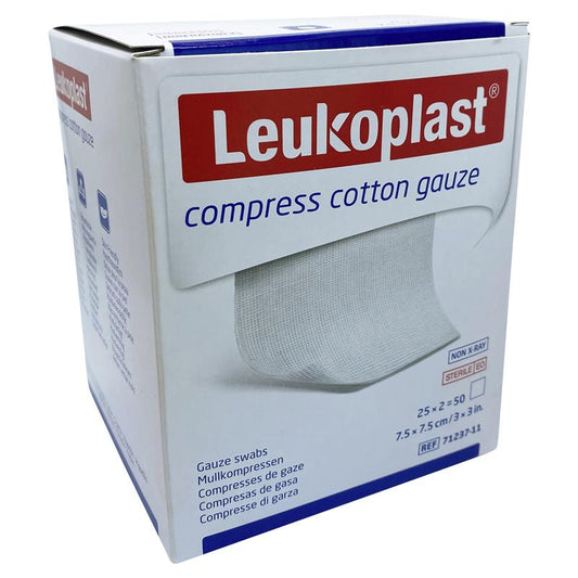 Leukoplast Compress Cotton Gauze - 7.5 x 7.5cm, 50 Pack – view 2