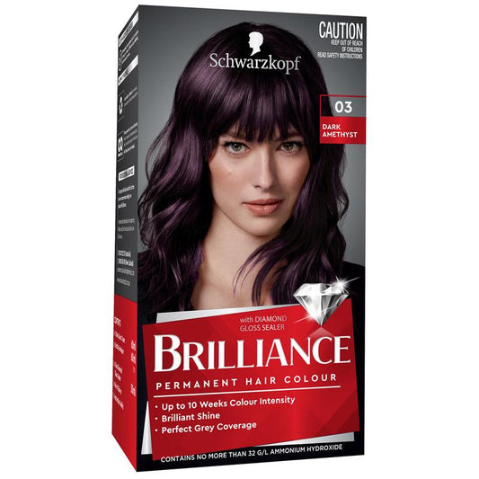 Schwarzkopf Brilliance 03 Dark Amethyst Hair Color - Permanent Fashion Shade