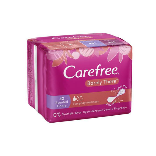 Carefree Barely There Shower Fresh Scented Panty Liners 42 Pack - Ultra Thin & Flexible-Auzzi Store