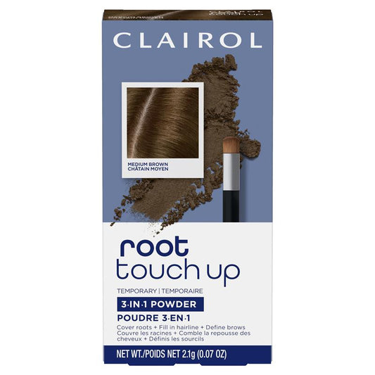Clairol Root Touch Up Root Concealing Powder Medium Brown 2.1g - Quick Grey Coverage - Auzzistore