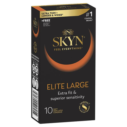 SKYN® Elite Large Condoms - 10 Pack of Superior Sensitivity