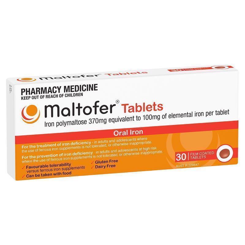 Maltofer Iron Supplement 100mg Polymaltose - 30 Tablets