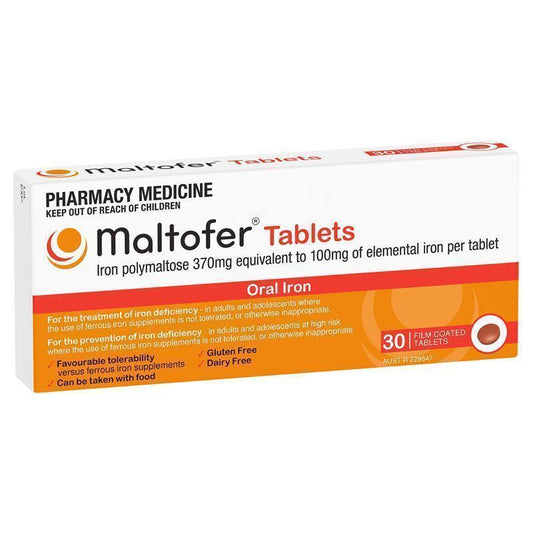 Maltofer Iron Supplement 100mg Polymaltose - 30 Tablets
