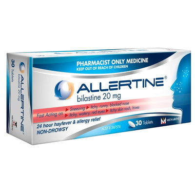 Allertine 20mg 30 Tablets - Non-Drowsy Allergy Relief