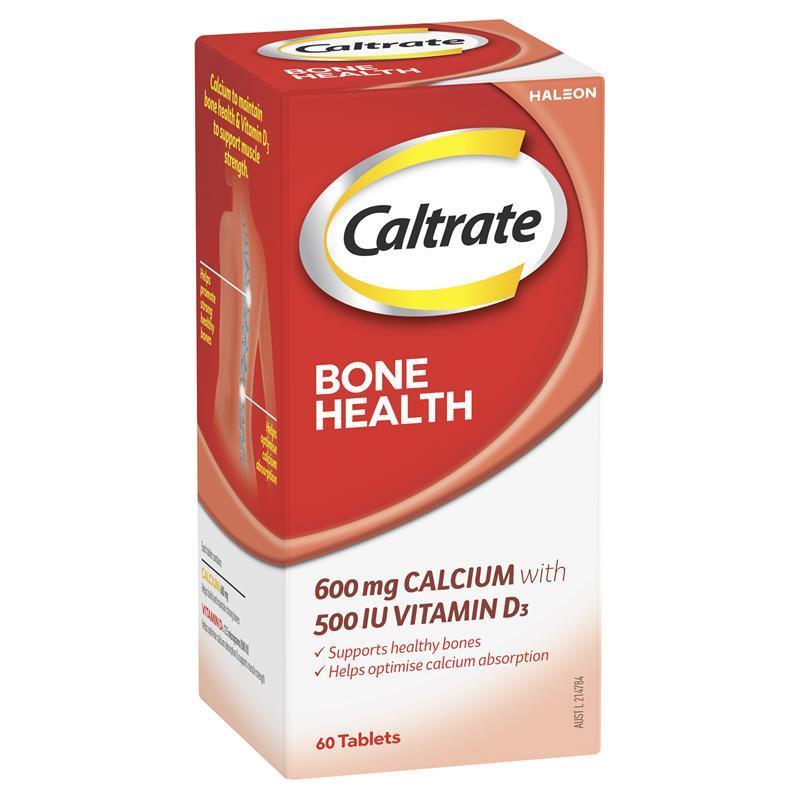 Caltrate Bone Health 600mg Calcium & 500IU Vitamin D – 60 Tablets
