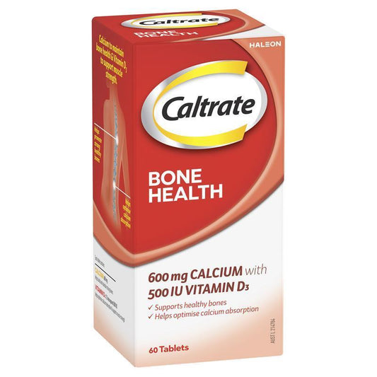 Caltrate Bone Health 600mg Calcium & 500IU Vitamin D – 60 Tablets