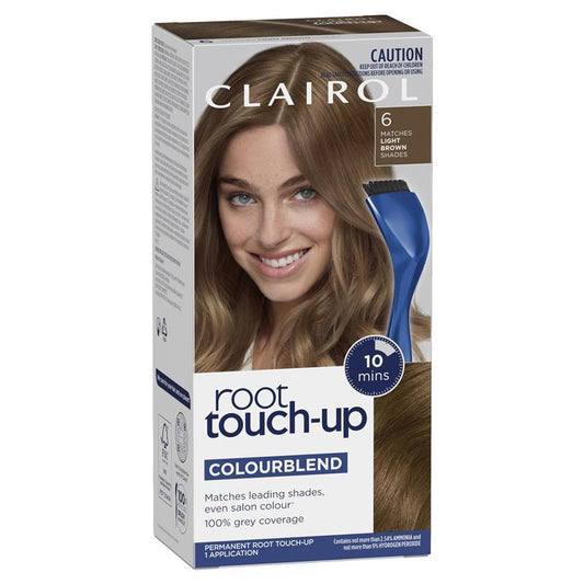 Clairol Nice N Easy Root Touch Up Permanent Hair Colour 6 Light Brown - Fast & Effective - Auzzi Store