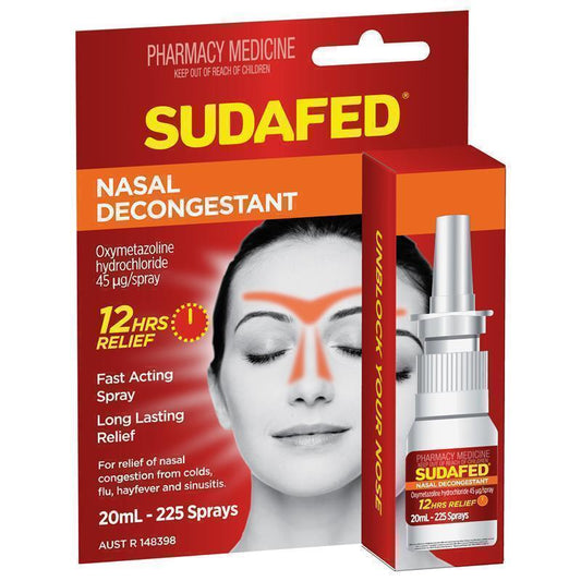 Sudafed Nasal Decongestant Spray 20mL - Fast Relief for Sinus Congestion-Auzzi Store