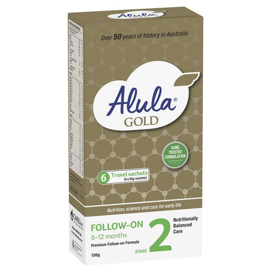 Alula Gold Stage 2 Follow-On Formula (6-12 Months) - 6 x 26g Stick Packs - Auzzi Store