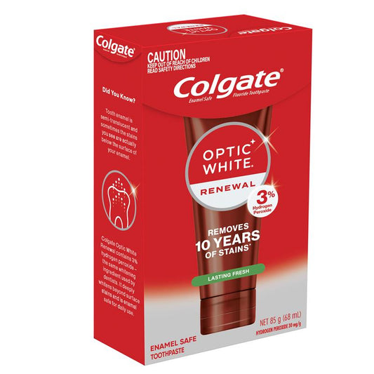 Colgate Optic White Renewal Teeth Whitening Toothpaste - Lasting Fresh 85g - Auzzi Store