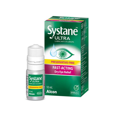 Systane Ultra Preservative-Free Lubricant Eye Drops 10ml - Fast Relief for Dry Eyes