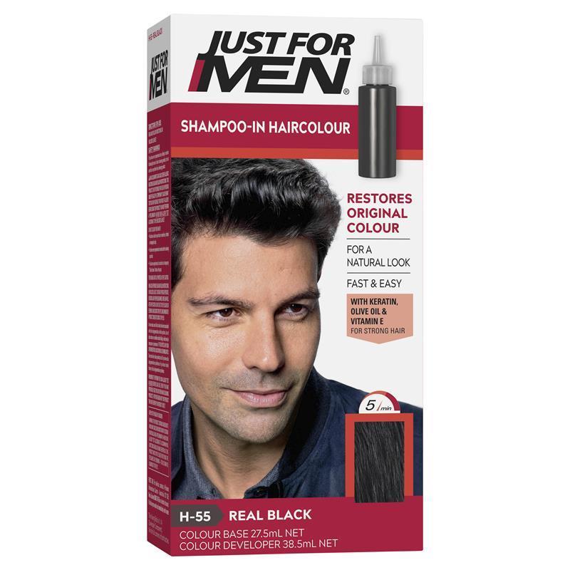 Just for Men Hair Colour - Real Black 66mL-Auzzi Store