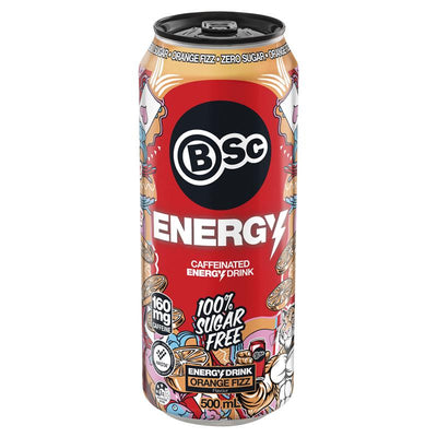 BSc Energy Drink Orange Fizz 500ml - Ultimate Energy Booster