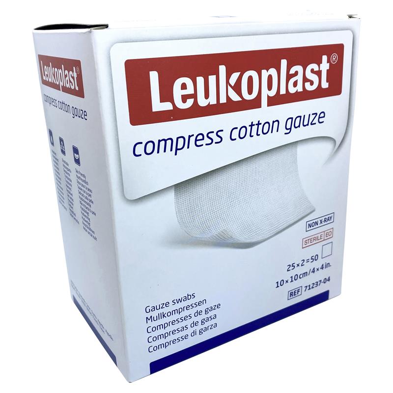 Leukoplast Compress Cotton Gauze 10 x 10cm 50 Pack