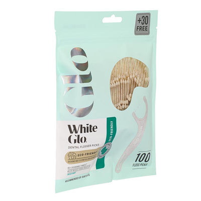 White Glo Eco Friendly Flossers Mint - 70 Pack