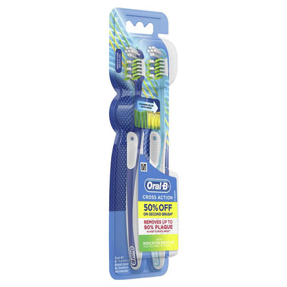 Oral-B Cross Action Indicator Toothbrush - 2 Pack
