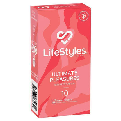 LifeStyles Ultimate Pleasures Latex 10 Condoms , Electronically Tested