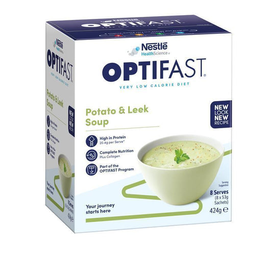 Optifast VLCD Soup Potato Leek - 8 x 53g for Weight Management