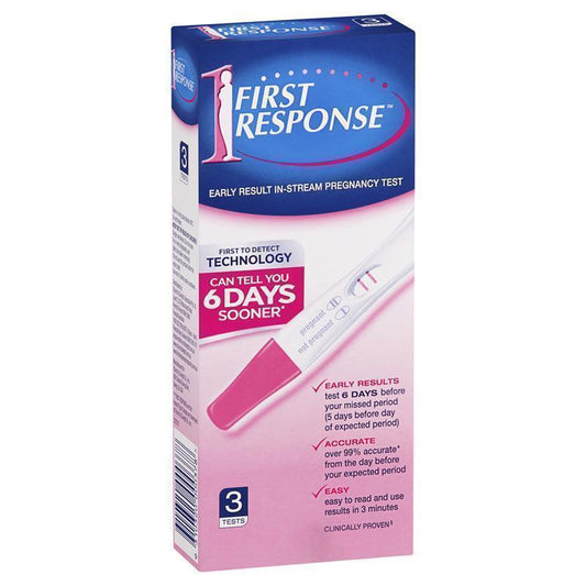First Response Early In-Stream Pregnancy Test, 3-Pack, 6-Day Detection