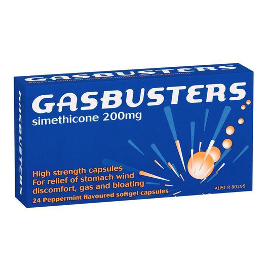 Gasbusters Peppermint Capsules 24 - Digestive Comfort-Auzzi Store