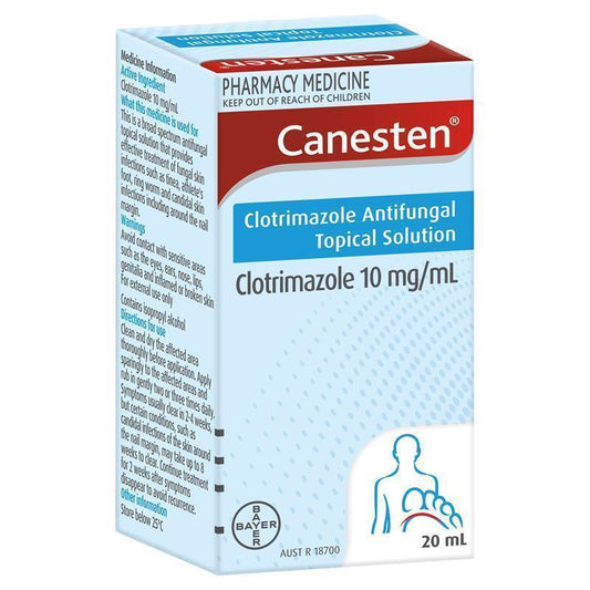 Canesten Antifungal Topical Solution 20mL - Effective Treatment for Fungal Skin Conditions-Auzzi Store